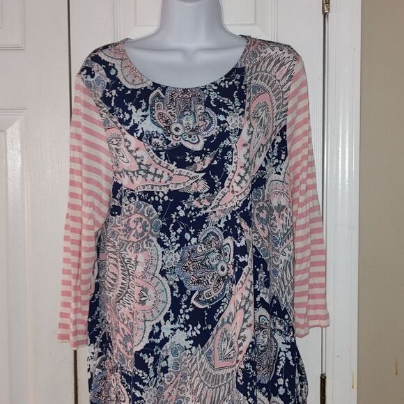 Honey Me  multi print dress  Sz XL - Picture 3 of 8